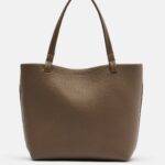 The Row Park Small Classic Leather Tote – Smoked Taupe Ans