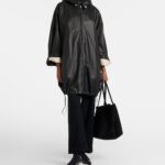 The Row Park Three Edge Suede Tote – Black Ans