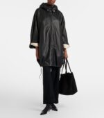 The Row Park Three Edge Suede Tote – Black Ans