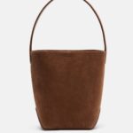 The Row Park Edge N/S Small Suede Tote – Nuez Brown