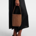 The Row Park Edge N/S Small Suede Tote – Nuez Brown