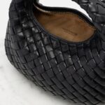 Baby Veneta Leather Top-Handle Bag in Black – Bottega Veneta