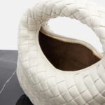 Veneta Baby Leather Top-Handle Bag in White – Bottega Veneta