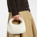 Veneta Baby Leather Top-Handle Bag in White – Bottega Veneta