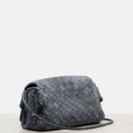 Notturno Intrecciato Suede Crossbody Bag in Grey – Bottega Veneta