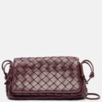 Notturno Intrecciato Leather Crossbody Bag in Burgundy – Bottega Veneta