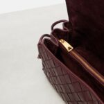 Notturno Intrecciato Leather Crossbody Bag in Burgundy – Bottega Veneta