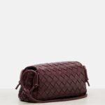 Notturno Intrecciato Leather Crossbody Bag in Burgundy – Bottega Veneta