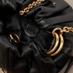 Chloé Plissé Small Beige Leather Shoulder Bag
