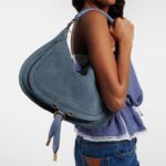 Chloé Marcie Medium Suede Shoulder Bag – Ocean Blue