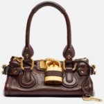 Chloé Paddington Leather Handbag – Crafty Brown Gold Padlock