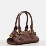 Chloé Paddington Leather Handbag – Crafty Brown Gold Padlock
