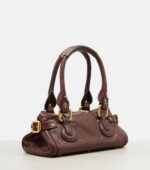 Chloé Paddington Leather Handbag – Crafty Brown Gold Padlock