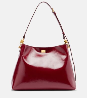 Dolce & Gabbana Vittoria Large Luxe Leather Shoulder Bag – Tono Rosso Scuro Red