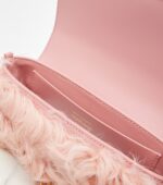 Dolce & Gabbana Marlene Small Shearling & Leather Shoulder Bag – Rosa Pink