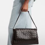 Giorno Intrecciato Leather Shoulder Bag in Brown – Bottega Veneta