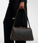 Alaïa Le Bouledogue Refined Leather Shoulder Brown Bag