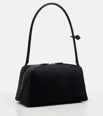Alaïa Le Bouledogue Medium Suede Shoulder Bag | Crown Clutch