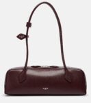 Alaïa Le Teckel Medium Burgundy Leather Shoulder Bag Elegant Design | Crown Clutch