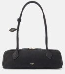Alaïa Le Teckel Medium Suede Shoulder Bag Black | Crown Clutch