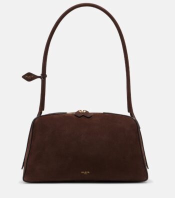 Alaïa Le Bouledogue Medium Leather Shoulder Bag Brun Fonce