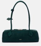 Alaïa Le Teckel Medium Leather Shoulder Bag Green | Crown Clutch