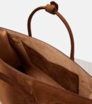 Alaïa Le Teckel Suede Tote Bag Terre Brown | Crown Clutch