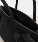 Alaïa Black Suede Tote Bag Minimal Style | Crown Clutch
