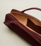 Alaïa Le Teckel Small Burgundy Suede Clutch Elegant Design | Crown Clutch