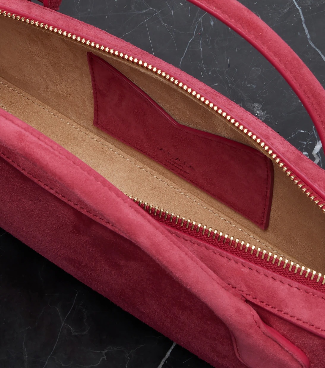 Alaïa Le Teckel Small Suede Clutch Bag in Framboise Pink Alaïa Le Teckel Small Suede Clutch Bag in Framboise Pink