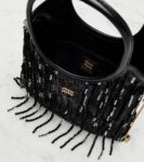 Miu Miu Ivy Medium Embellished Satin Tote Bag