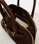 Miu Miu Aventure leather tote bag in brown with gold hardware