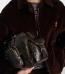 Miu Miu Beau Small Leather Bowling Bag in Brown | CrownClutch