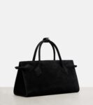 Alaïa Black Suede Tote Bag Minimal Style | Crown Clutch