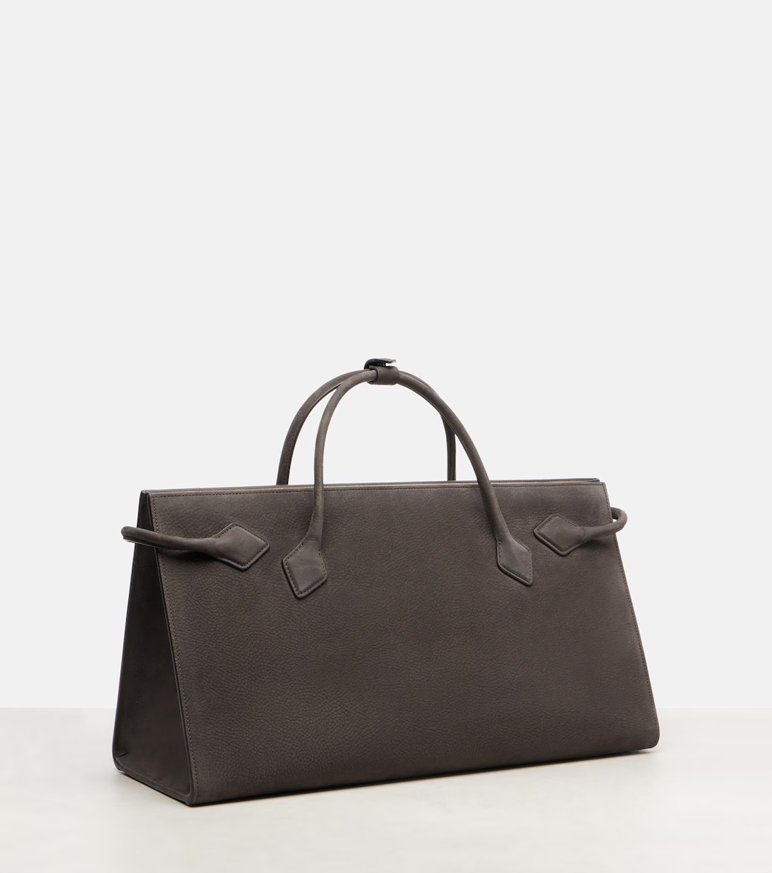 Alaïa Le Teckel Large Leather Shoulder Bag Grey | Crown Clutch Alaïa Le Teckel Large Leather Shoulder Bag Grey | Crown Clutch