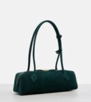 Alaïa Le Teckel Medium Leather Shoulder Bag Green | Crown Clutch