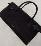 Alaïa Black Suede Tote Bag Minimal Style | Crown Clutch