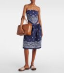Miu Miu Beau leather tote bag in cognac brown calf leather with gold-tone hardware