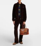 Miu Miu patchwork leather tote bag in brown lamb leather design