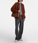 Miu Miu Utilitaire Suede Shoulder Bag Brown | CrownClutch
