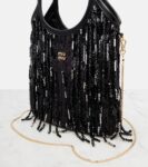Miu Miu Ivy Medium Embellished Satin Tote Bag