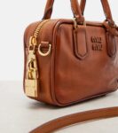 Miu Miu Arcadie Small leather tote bag in brown calf leather with gold hardware
