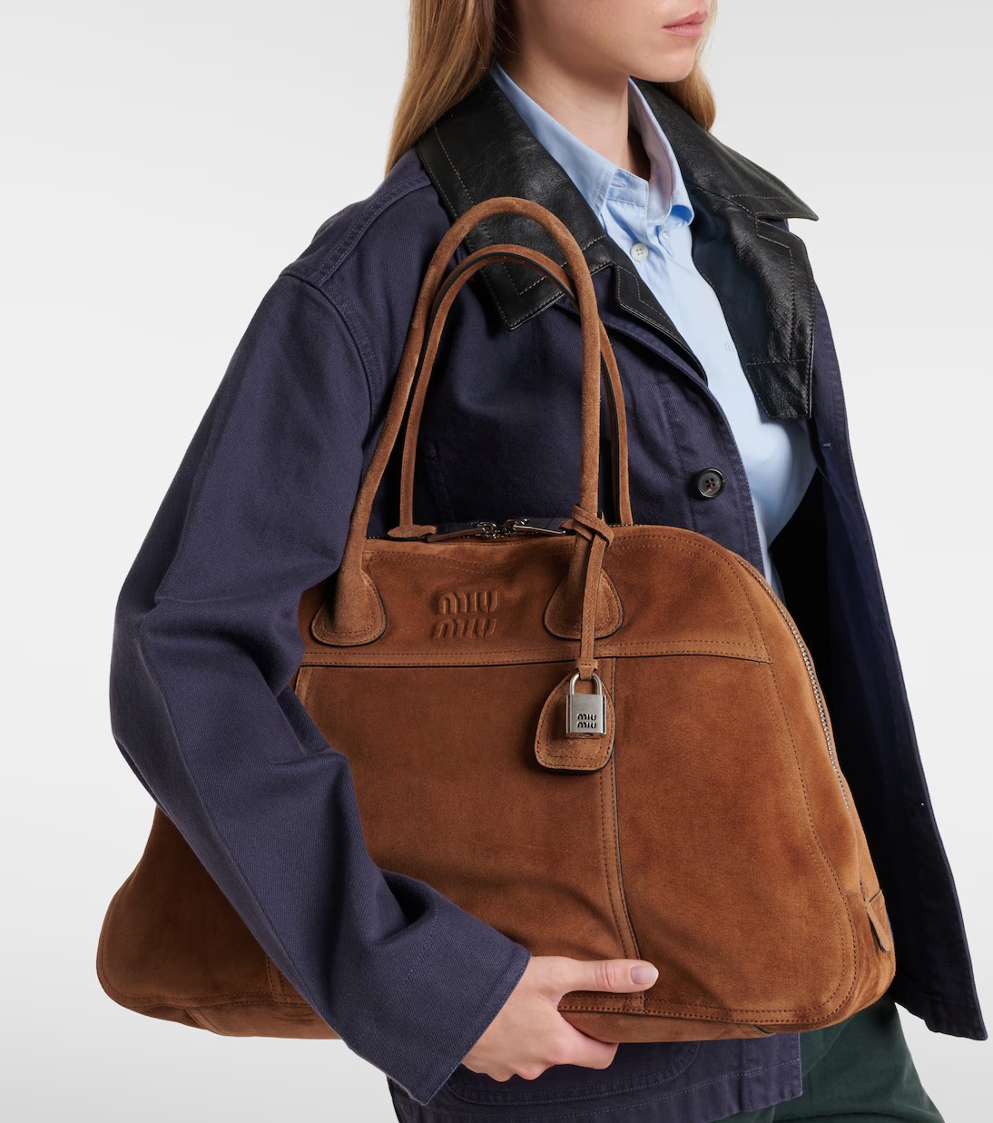 Miu Miu Vivant suede bowling bag Miu Miu Vivant suede bowling bag