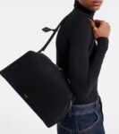 Alaïa Le Bouledogue Medium Suede Shoulder Bag | Crown Clutch