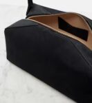 Alaïa Le Bouledogue Medium Suede Shoulder Bag | Crown Clutch
